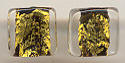 Black "Cracked Gold", Flat Cubes, 12mm x 7mm deep